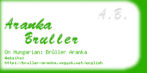 aranka bruller business card
